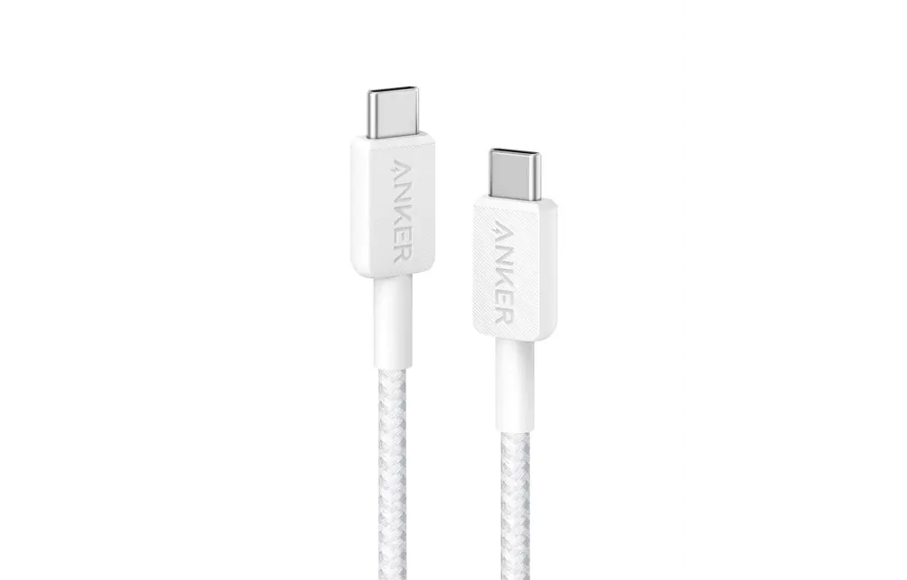 Anker Durable Braided Nylon USB-C Cable 60W 3ft/0.9m  - White