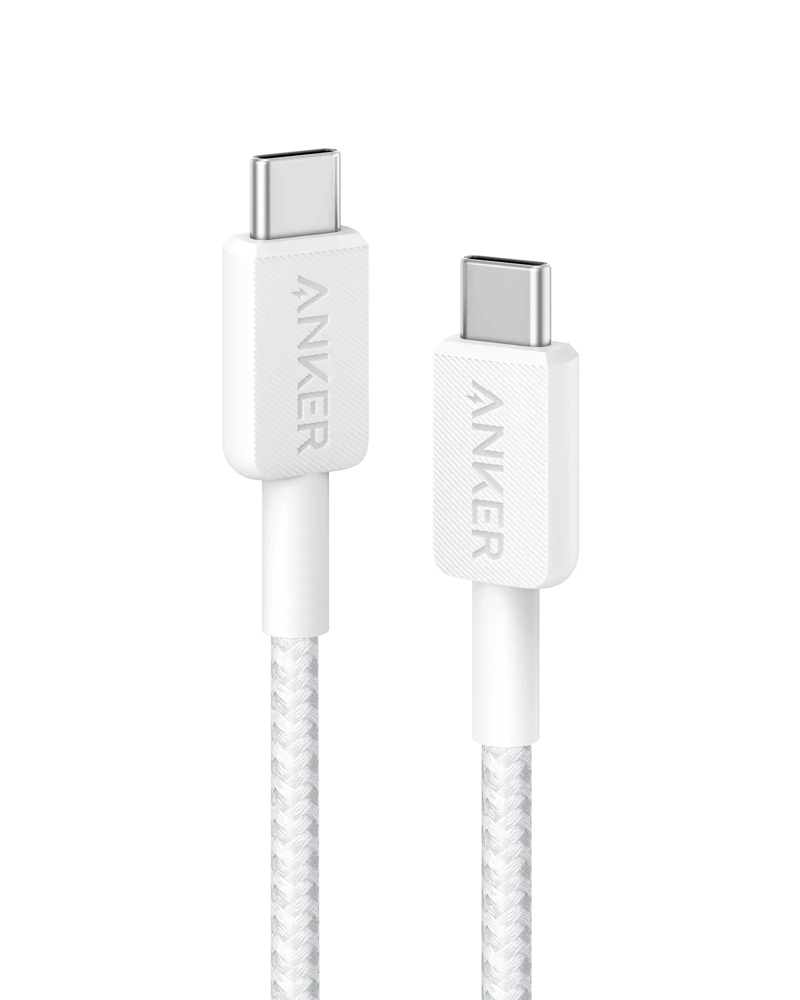 Anker Durable Braided Nylon USB-C Cable 60W 3ft/0.9m  - White