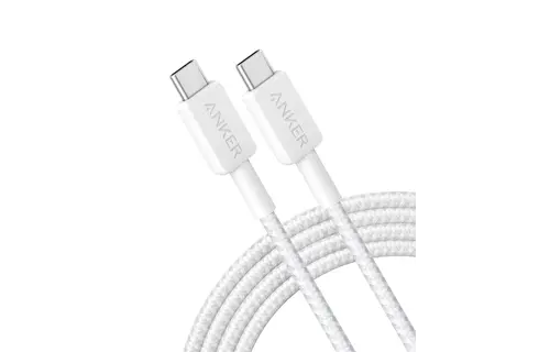 Anker Durable Braided Nylon USB-C Cable 60W 3ft/0.9m  - White