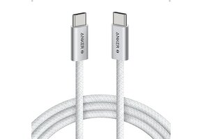 Anker Zolo Dirt-Resistant Braided Fast Charging USB-C Cable 240W, 3.3Ft/1m - White