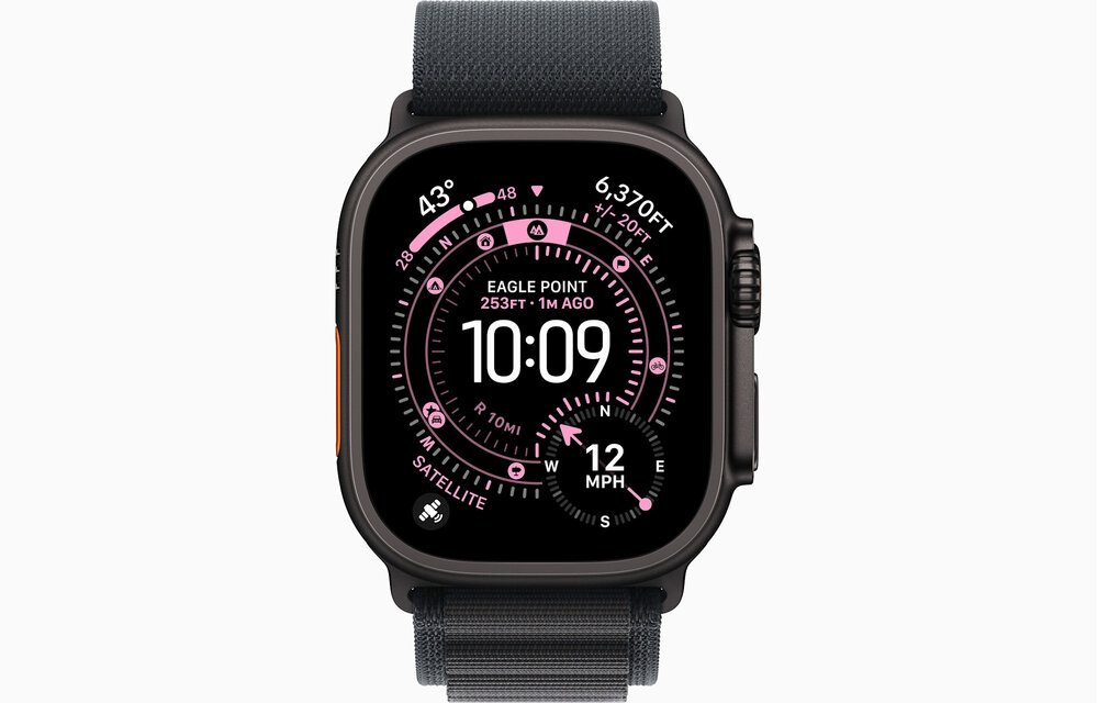 Apple Watch Ultra 3 GPS + Cellular 49mm Titanium Case Black Alpine Loop - Black Titanium