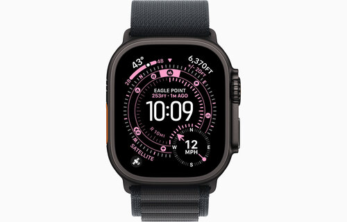 Apple Watch Ultra 3 GPS + Cellular 49mm Titanium Case Black Alpine Loop - Black Titanium