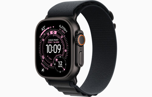 Apple Watch Ultra 3 GPS + Cellular 49mm Titanium Case Black Alpine Loop - Black Titanium