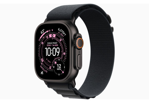 Apple Watch Ultra 3 GPS + Cellular 49mm Titanium Case Black Alpine Loop - Black Titanium