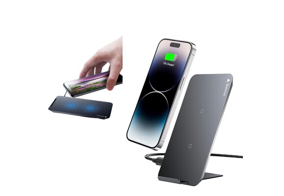 Baseus Multifunctional Wireless Charging Pad With Desktop Stand - Black