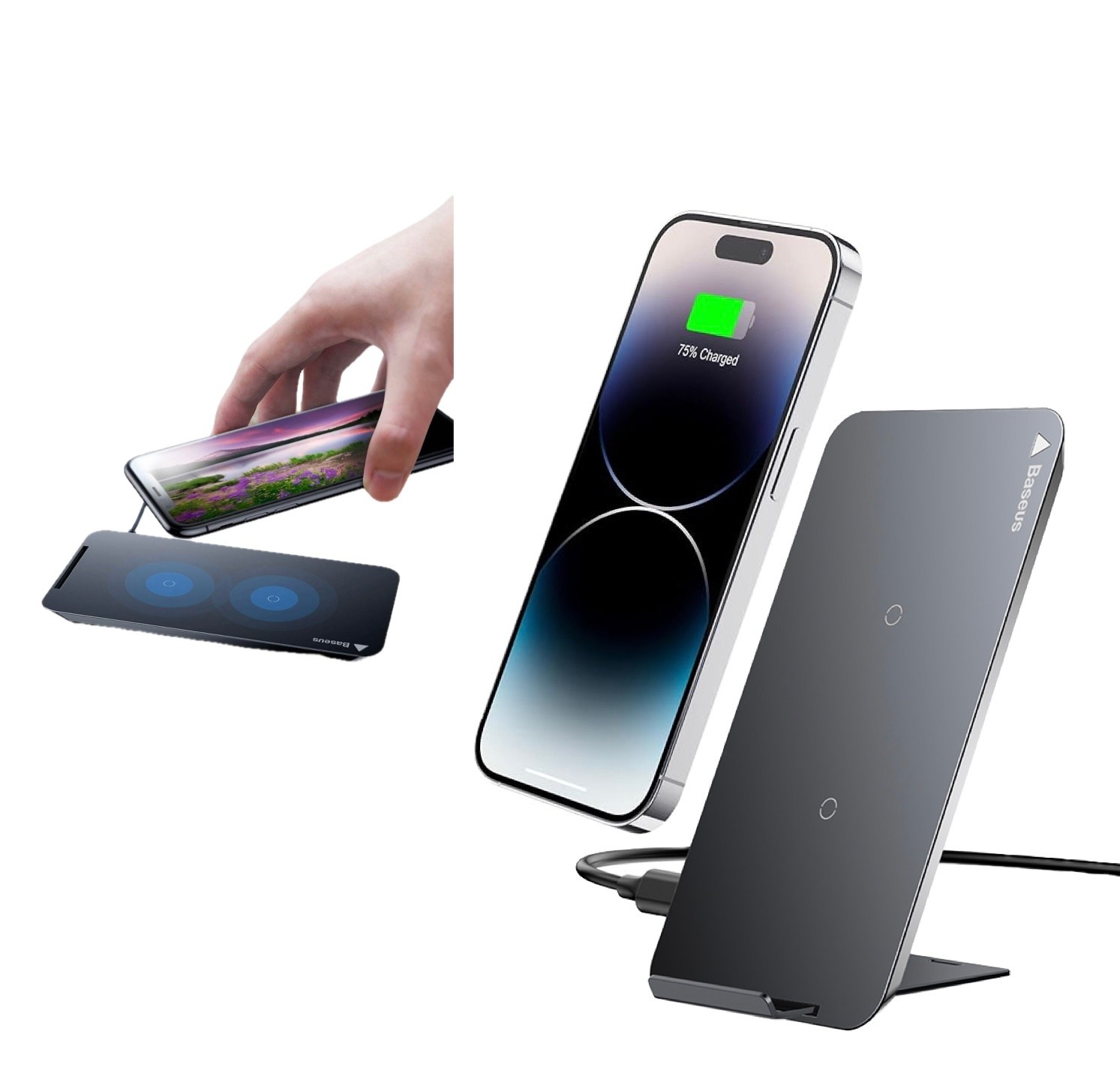 Baseus Multifunctional Wireless Charging Pad With Desktop Stand - Black