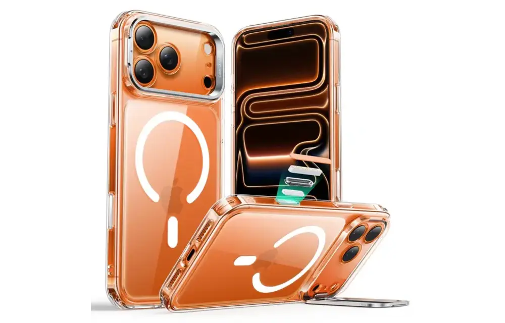 ESR Classic Hybrid MagSafe Case Camera Control, Stash Stand For iPhone 17 Pro Max - Clear