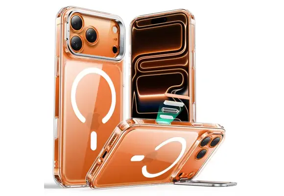 ESR Classic Hybrid MagSafe Case Camera Control, Stash Stand For iPhone 17 Pro Max - Clear