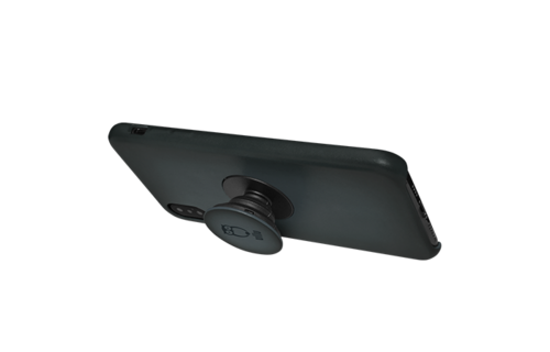 Ullu Hand Colored Premium Leather Poppy Grip and Stand Case for iPhone Xs Max - Smoke Up