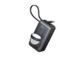 Anker MagGo Power Bank 10K, 35W, with Built-In Apple Watch Charger and USB-C Cable 10,000mAh - Black