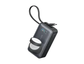 Anker MagGo Power Bank 10K, 35W, with Built-In Apple Watch Charger and USB-C Cable 10,000mAh - Black