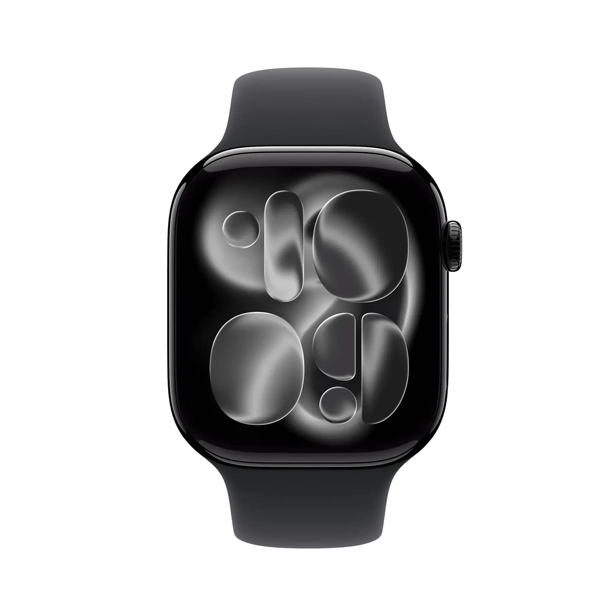 Apple Watch Series 11 GPS, 46mm Aluminium Case with Black Sport Band M/L - Jet Black