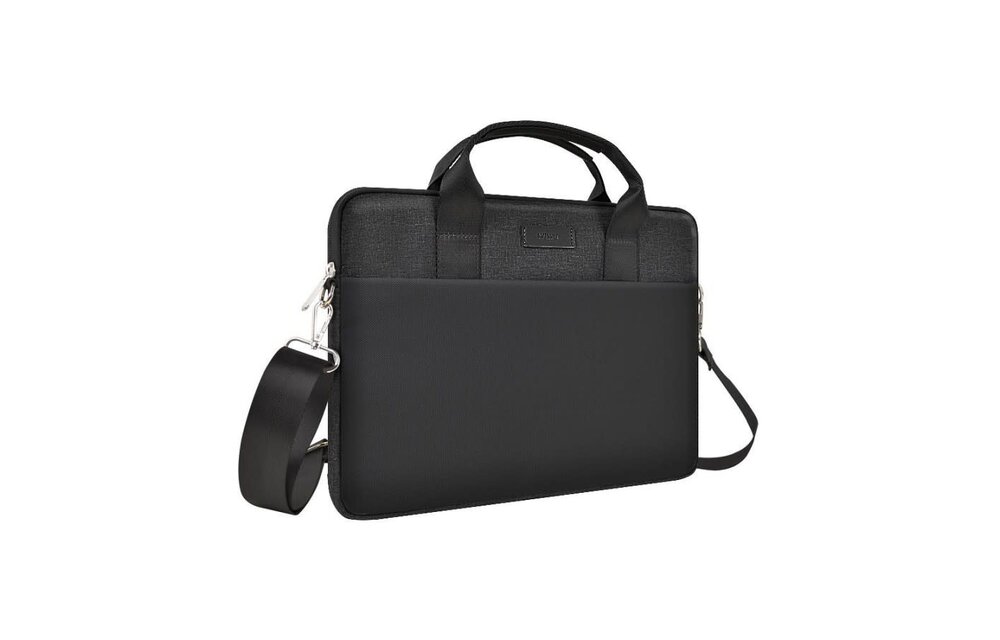 WiWU Minimalist Water-Resistant with Shoulder Strap Carry Bag for Laptop and MacBook 15"/16" - Black