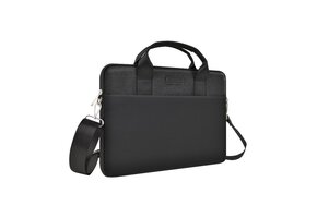 WiWU Minimalist Water-Resistant with Shoulder Strap Carry Bag for Laptop and MacBook 15"/16" - Black