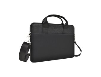WiWU Minimalist Water-Resistant with Shoulder Strap Carry Bag for Laptop and MacBook 15"/16" - Black