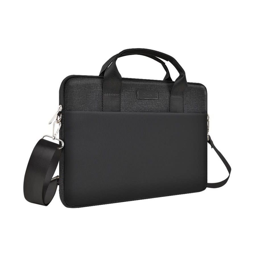 WiWU Minimalist Water-Resistant with Shoulder Strap Carry Bag for Laptop and MacBook 15"/16" - Black