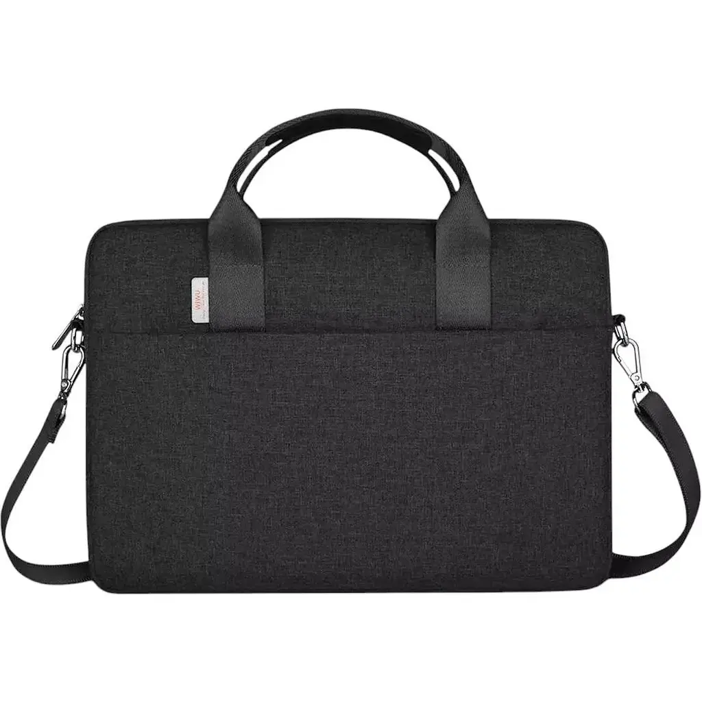 WiWU Minimalist Water-Resistant with Shoulder Strap Carry Bag for Laptop and MacBook 15"/16" - Black