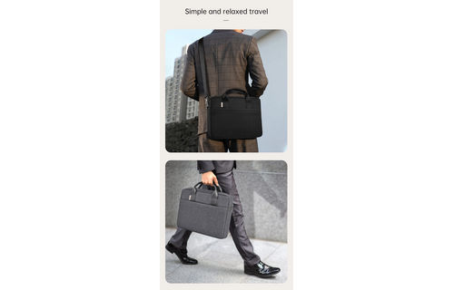 WiWU Minimalist Water-Resistant with Shoulder Strap Carry Bag for Laptop and MacBook 15"/16" - Black