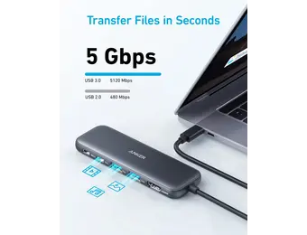 Anker 5-in-1 USB-C Hub 4K HDMI 100W  - Black