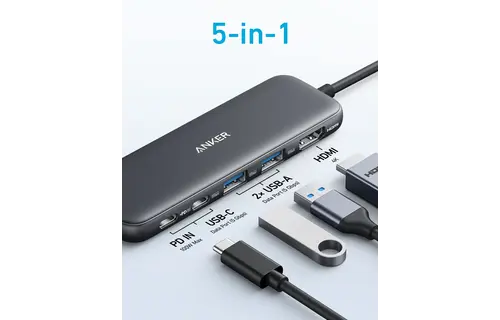 Anker 5-in-1 USB-C Hub 4K HDMI 100W  - Black