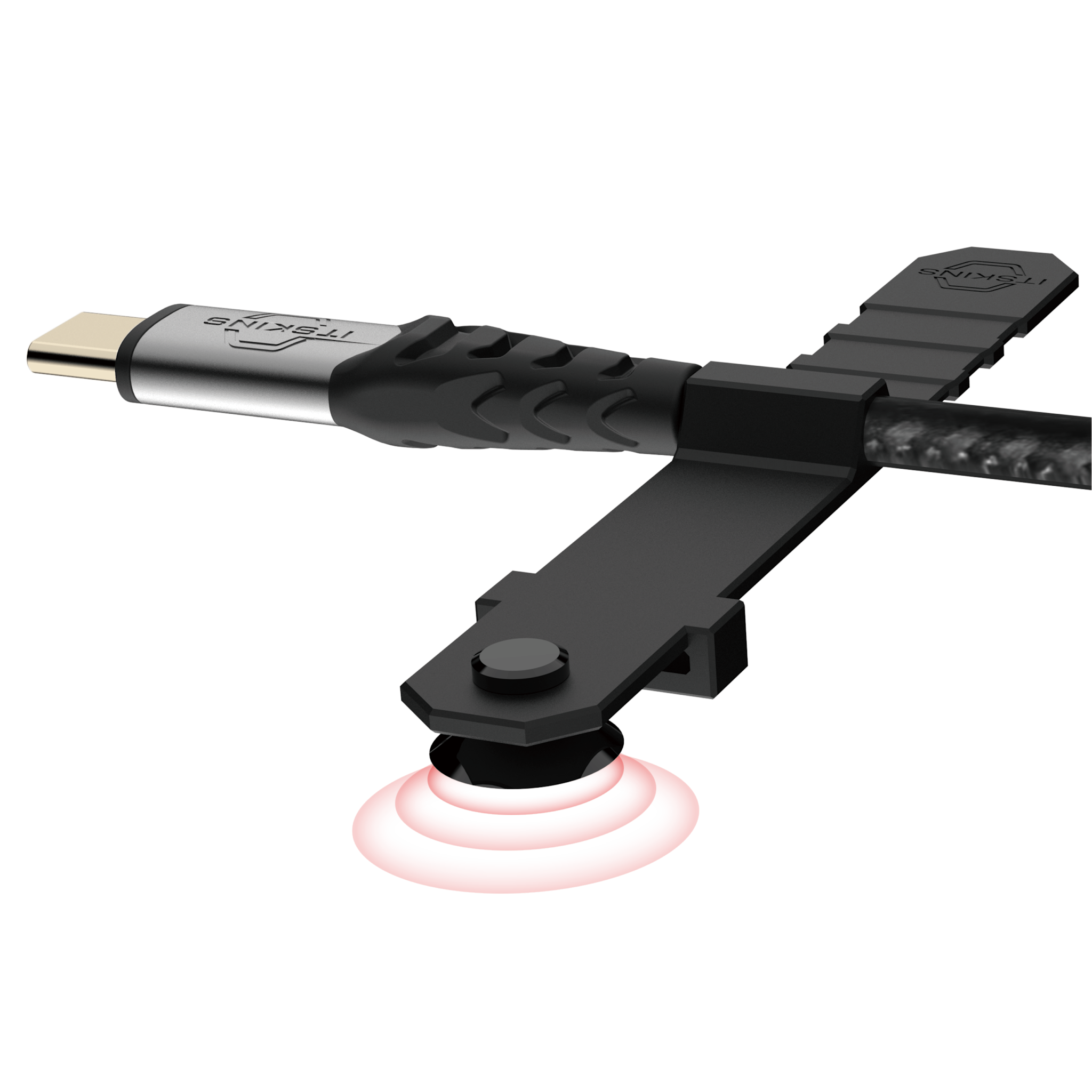 ITSKINS Supreme 140W Cable USB-C to USB-C With Cable Organizer 2m - Black