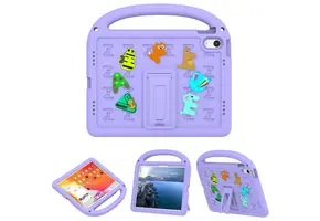 EVA Kids Safe Handle Stand Shockproof with Pencil Holder Case For Apple iPad 10th/11th Gen - Purple
