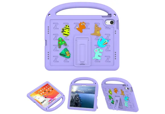 EVA Kids Safe Handle Stand Shockproof with Pencil Holder Case For Apple iPad 10th/11th Gen  - Purple