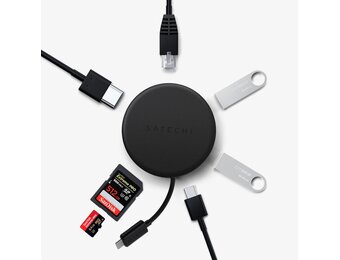 Satechi OntheGo 7-in-1 Multiport Adapter PD 100W - Space Black