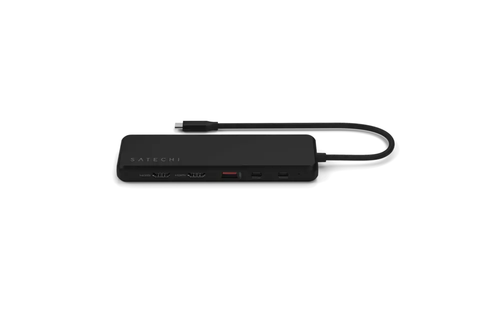 Satechi 13-in-1 USB-C Triple Display 4K HDMI Multiport Adapter PD 100W - Black