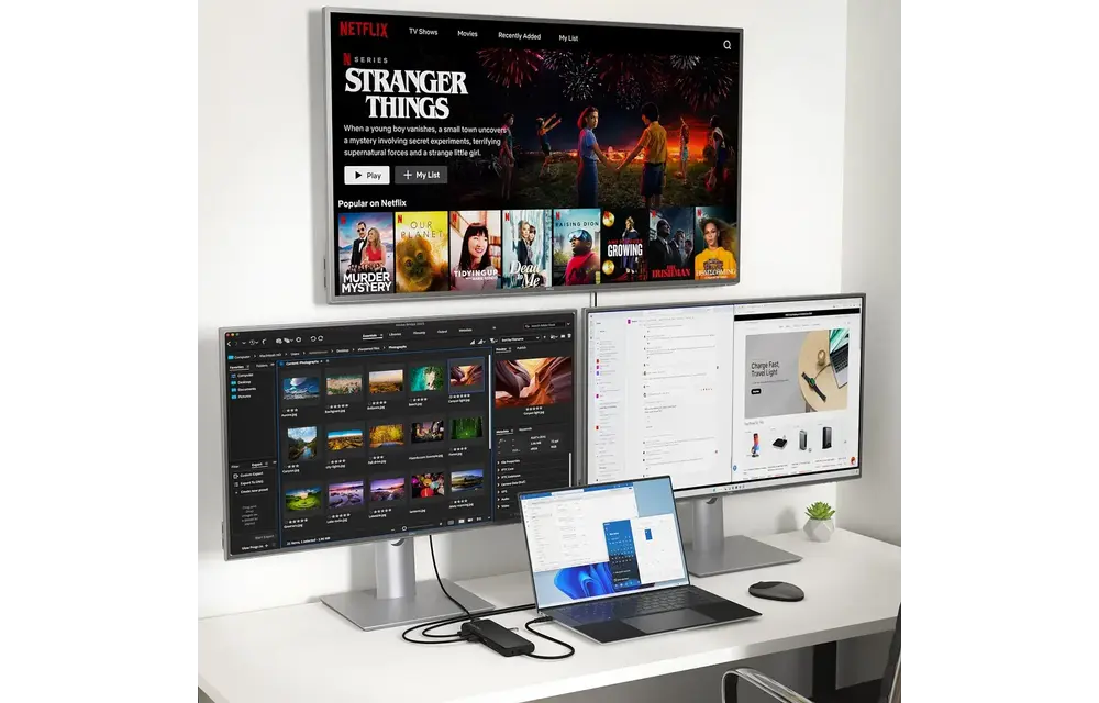 Satechi 13-in-1 USB-C Triple Display 4K HDMI Multiport Adapter PD 100W - Black