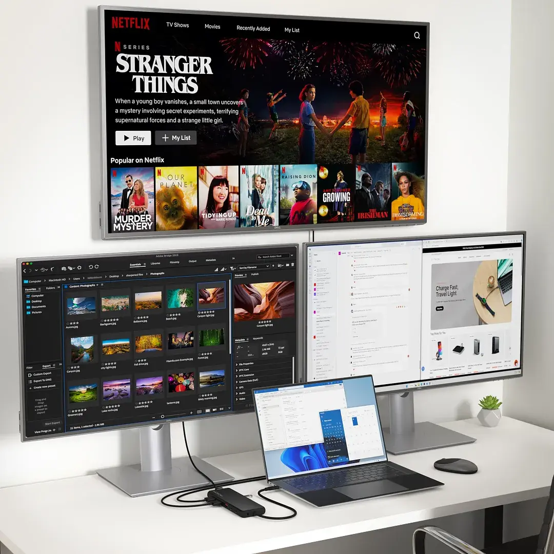 Satechi 13-in-1 USB-C Triple Display 4K HDMI Multiport Adapter PD 100W - Black