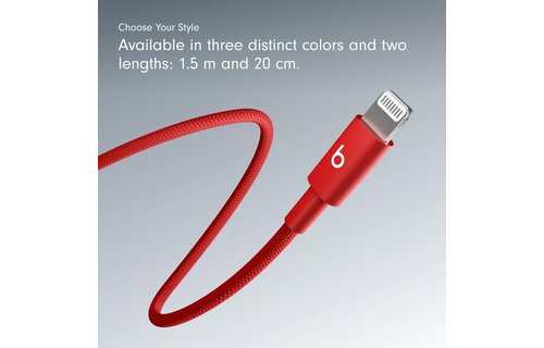 Beats USB-C to Lightning Woven Cable 1.5 m / 5 ft – Rapid Red
