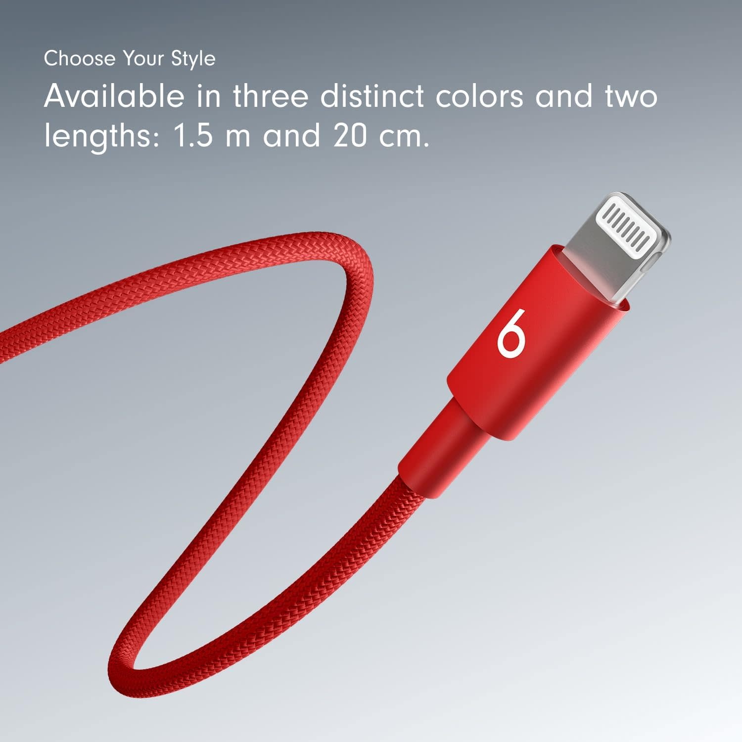 Beats USB-C to Lightning Woven Cable 1.5 m / 5 ft – Rapid Red