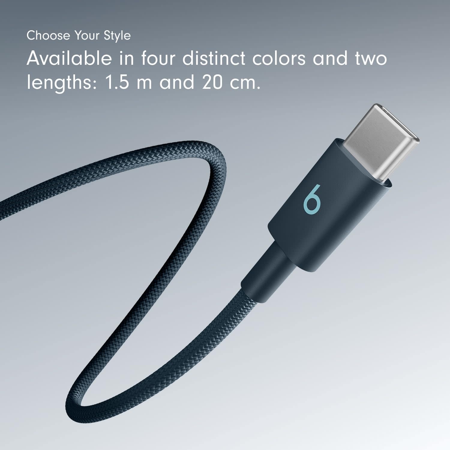 Beats USB-C to USB-C Woven Cable 1.5 m / 5 ft – Nitro Navy