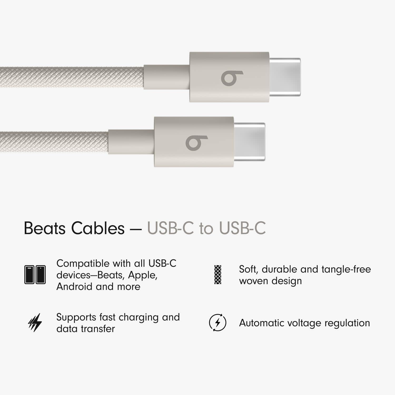 Beats USB-C to USB-C Woven Cable 1.5 m / 5 ft – Surge Stone