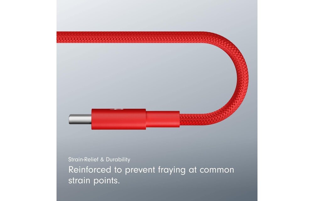 Beats USB-C to USB-C Woven Cable 1.5 m / 5 ft – Rapid Red