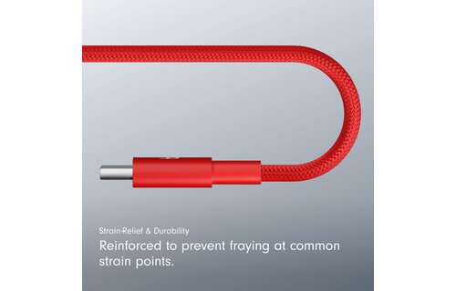 Beats USB-C to USB-C Woven Cable 1.5 m / 5 ft – Rapid Red