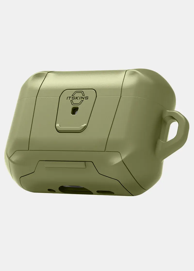 ITSKINS Hybrid Stand Pro With Lock Case for AirPods Pro 3  - Olive Green