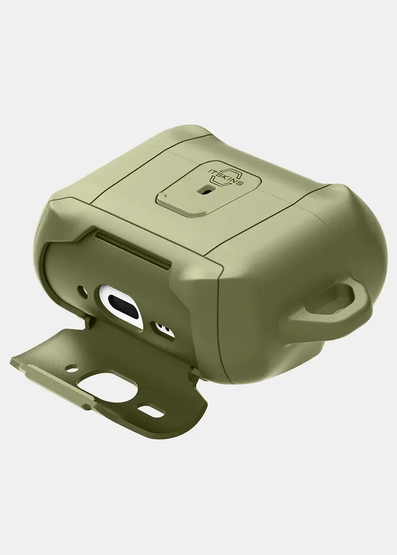 ITSKINS Hybrid Stand Pro With Lock Case for AirPods Pro 3  - Olive Green