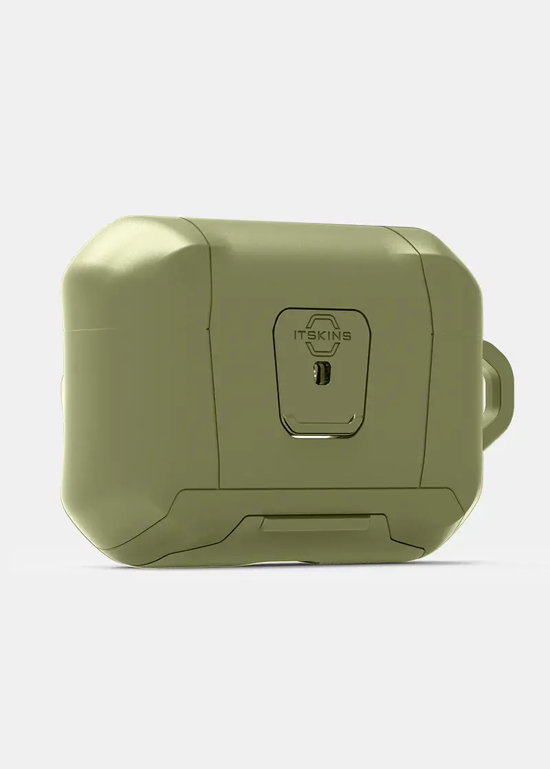 ITSKINS Hybrid Stand Pro With Lock Case for AirPods Pro 3  - Olive Green