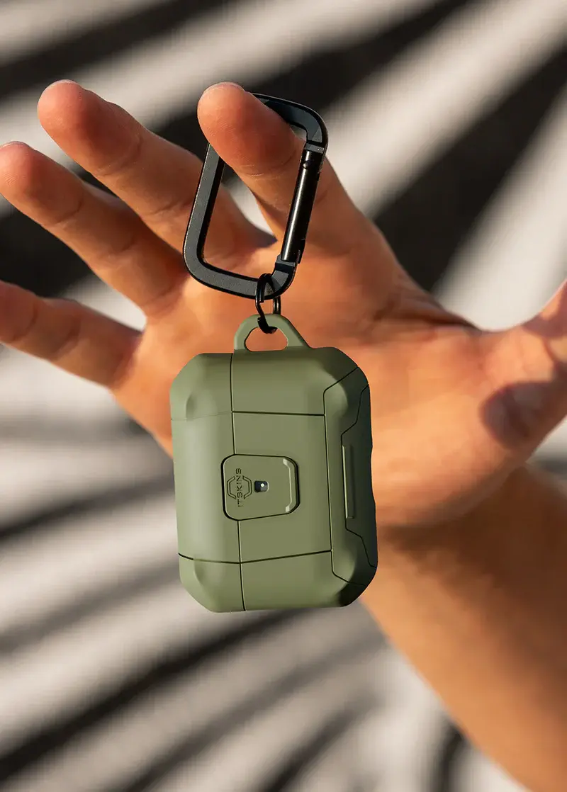 ITSKINS Hybrid Stand Pro With Lock Case for AirPods Pro 3  - Olive Green