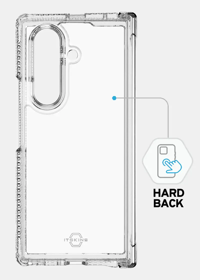 ITSKINS Hybrid Clear Hinge with MagSafe Case for Samsung Galaxy Z Fold 7 - Transparent