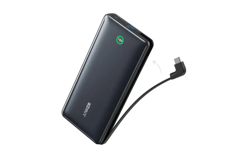 Anker Nano Power Bank 20000mah 30W Built-In USB-C Cable - Black