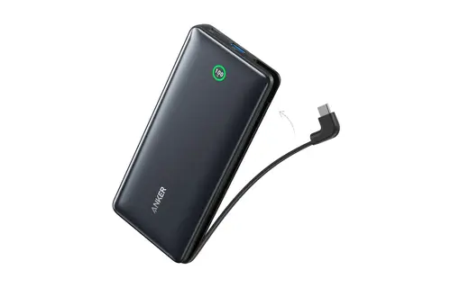 Anker Nano Power Bank 20000mah 30W Built-In USB-C Cable - Black
