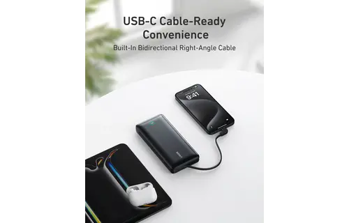 Anker Nano Power Bank 20000mah 30W Built-In USB-C Cable - Black