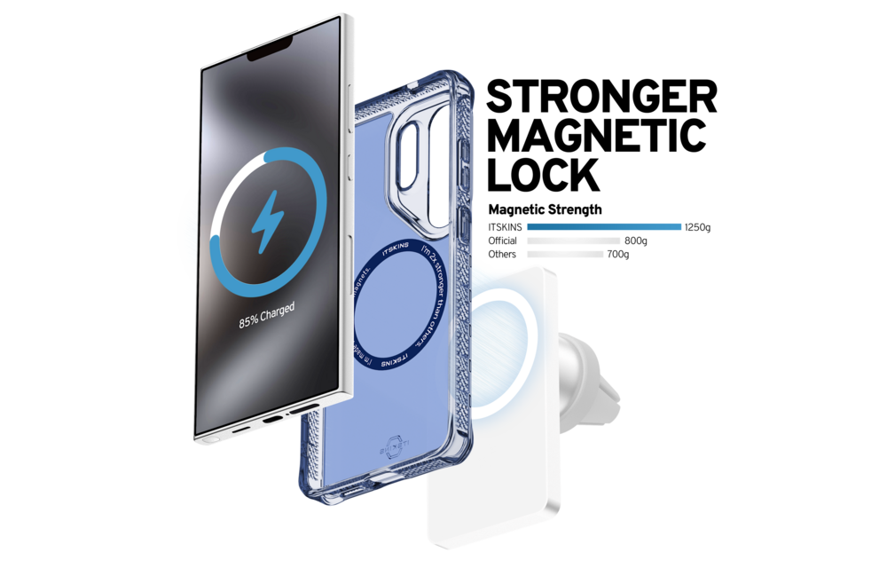 Itskins Hybrid R Vapor with Magsafe Case for Samsung Galaxy S26 Ultra - Navy Blue