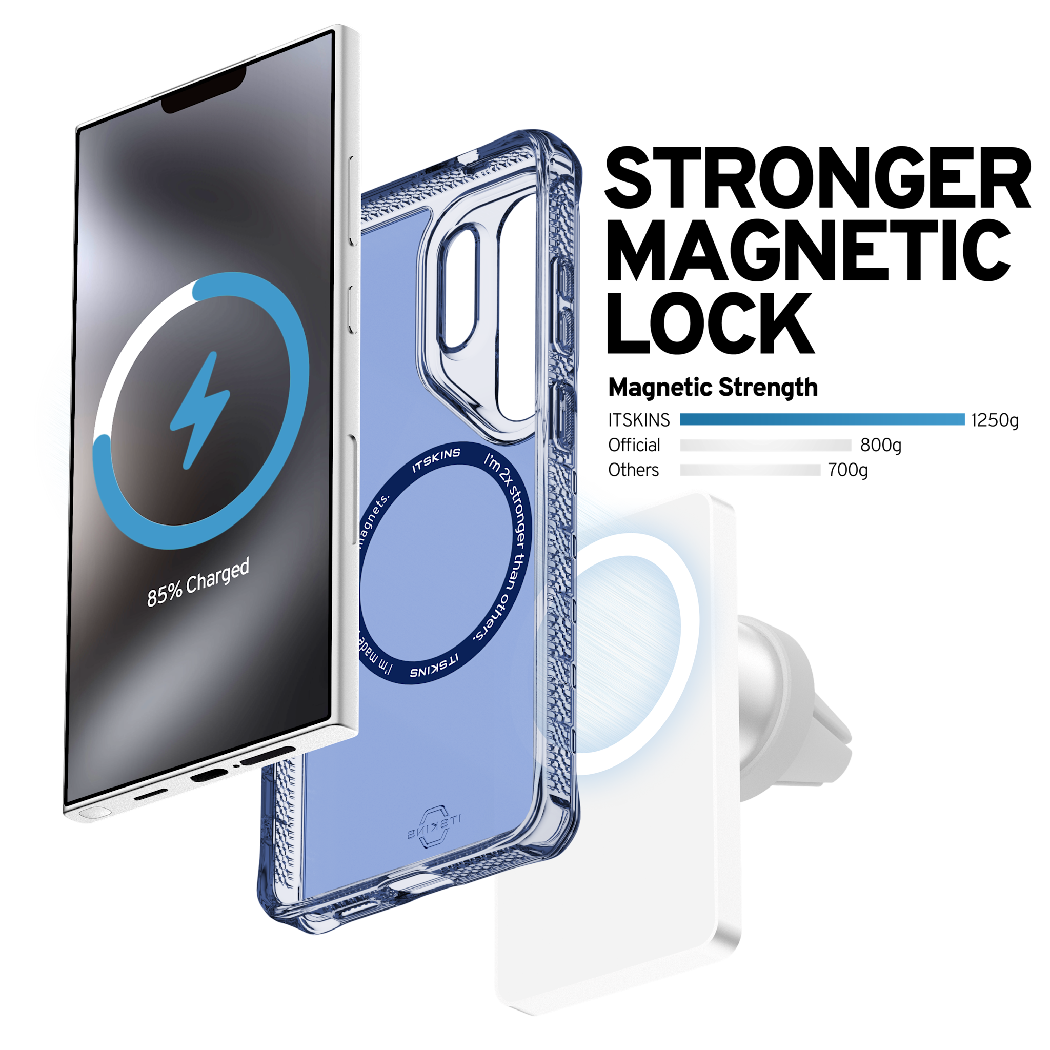 Itskins Hybrid R Vapor with Magsafe Case for Samsung Galaxy S26 Ultra - Navy Blue