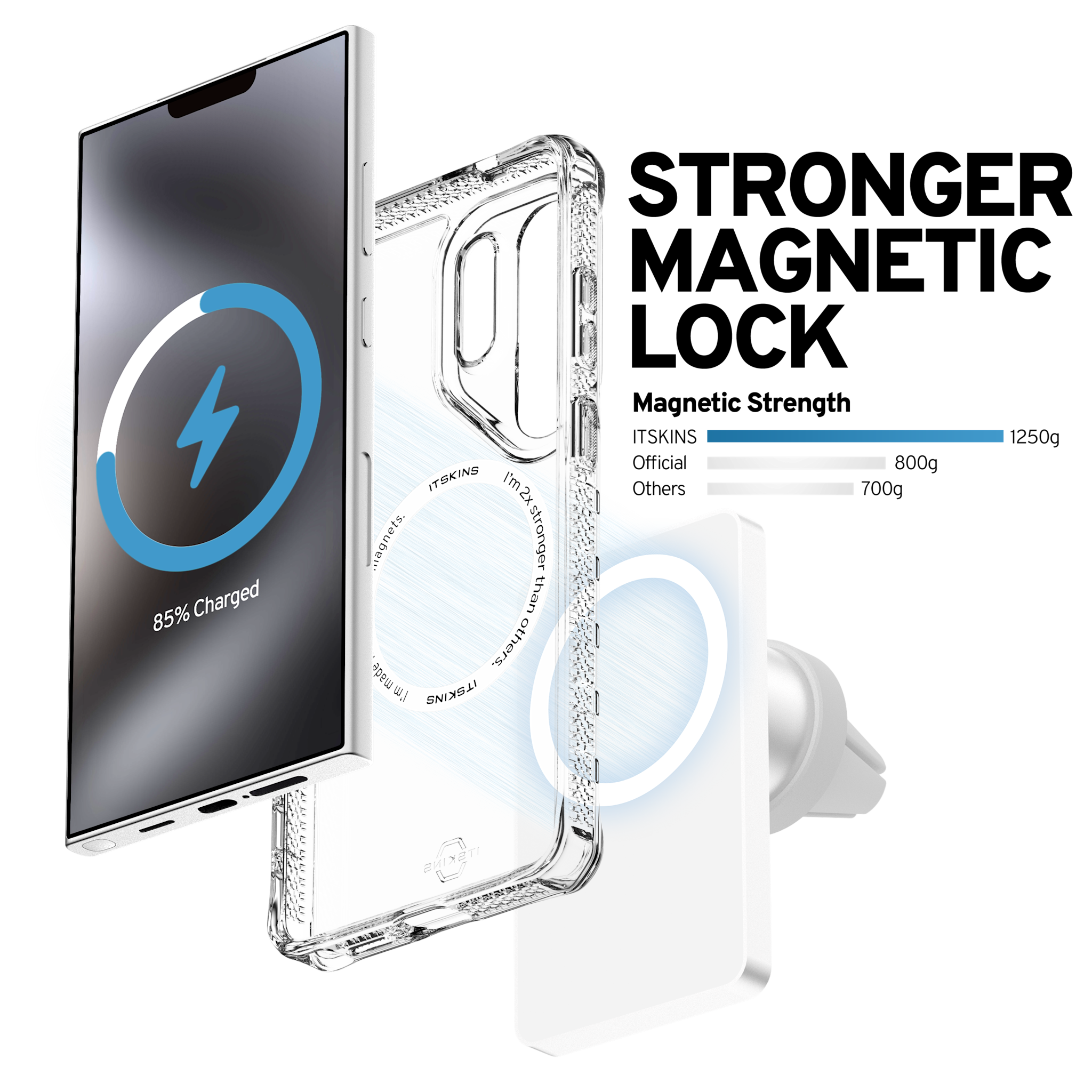 Itskins Hybrid R Clear with Magsafe Case for Samsung Galaxy S26 Ultra - Transparent