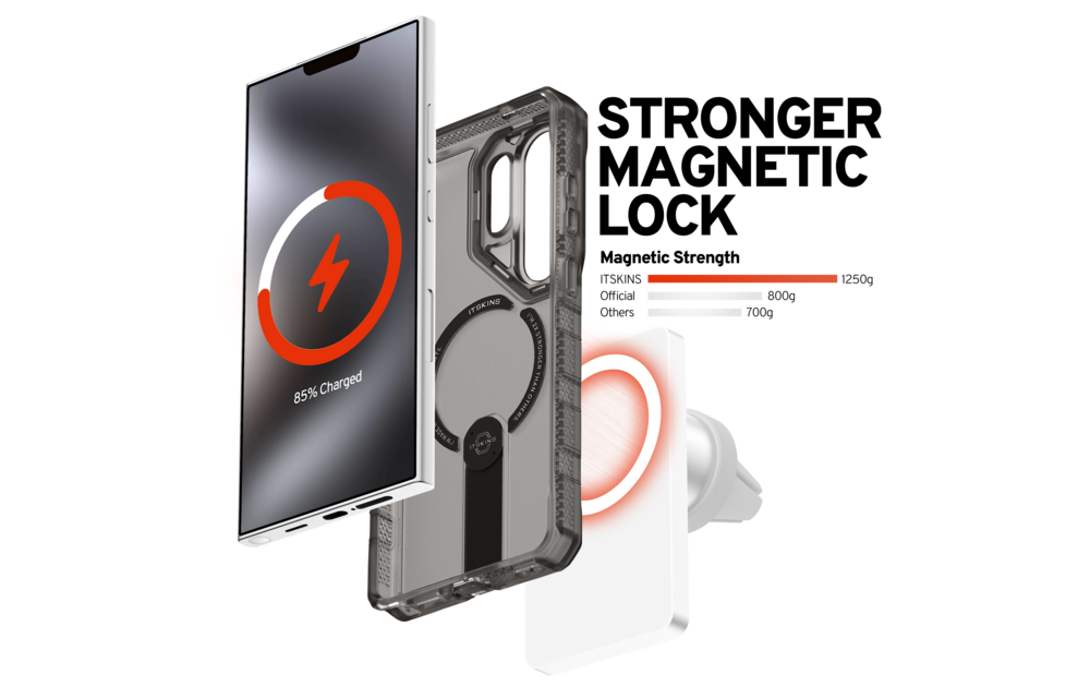 Itskins Supreme R Frost Stand with Magsafe Case for Samsung Galaxy S26 Ultra - Black