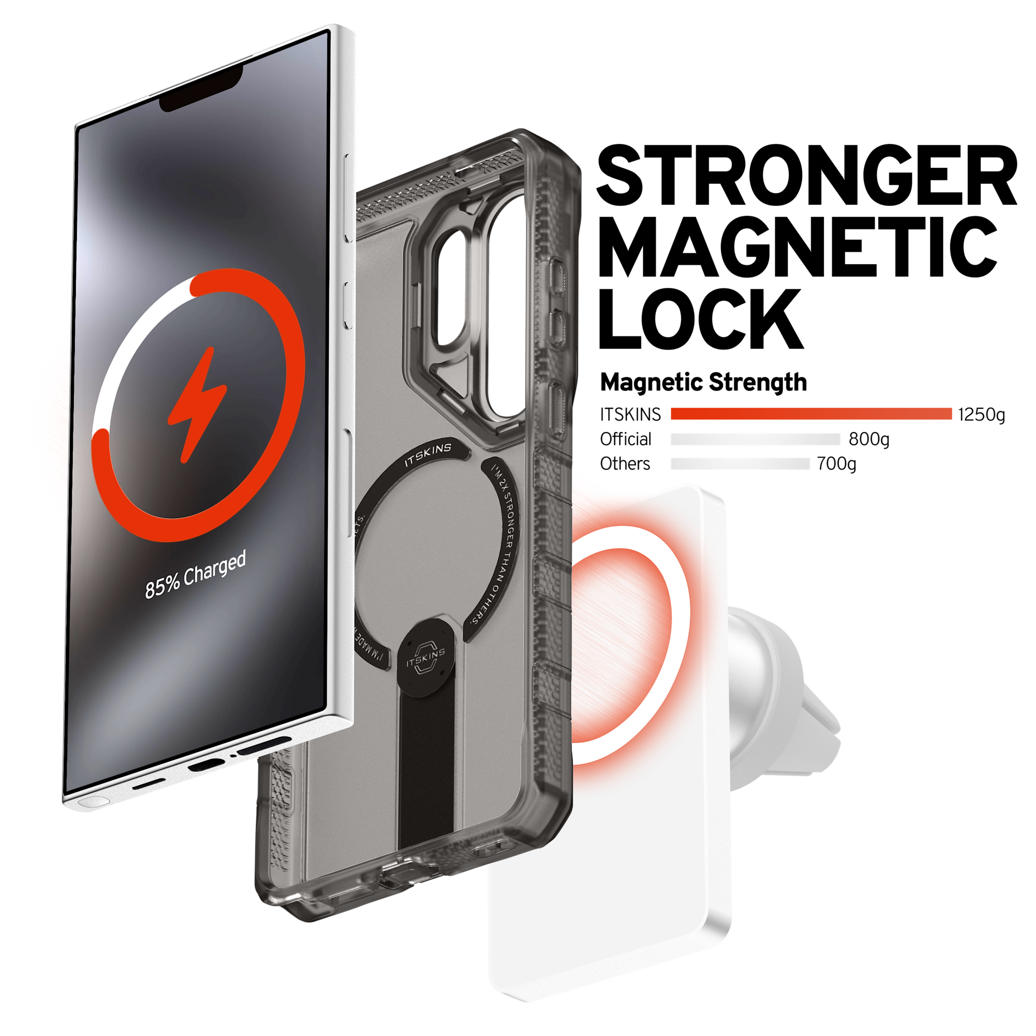 Itskins Supreme R Frost Stand with Magsafe Case for Samsung Galaxy S26 Ultra - Black